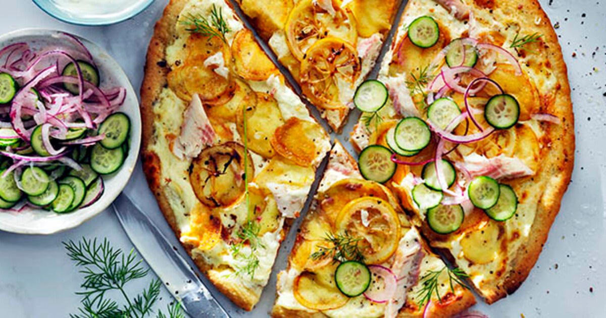 Een beetje vreemd maar wel lekker homemade pizza patate & pesce Libelle