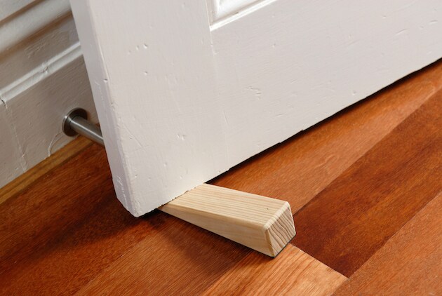 Houten deurstop