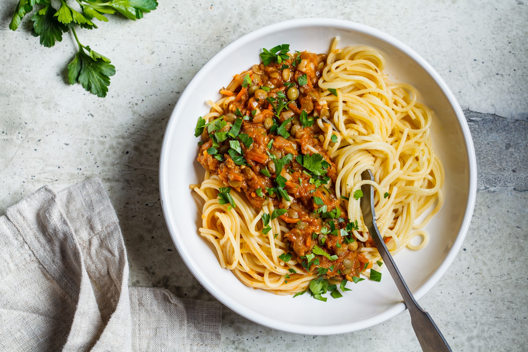 Recept vegetarische spaghetti bolognese van Jamie Oliver Libelle