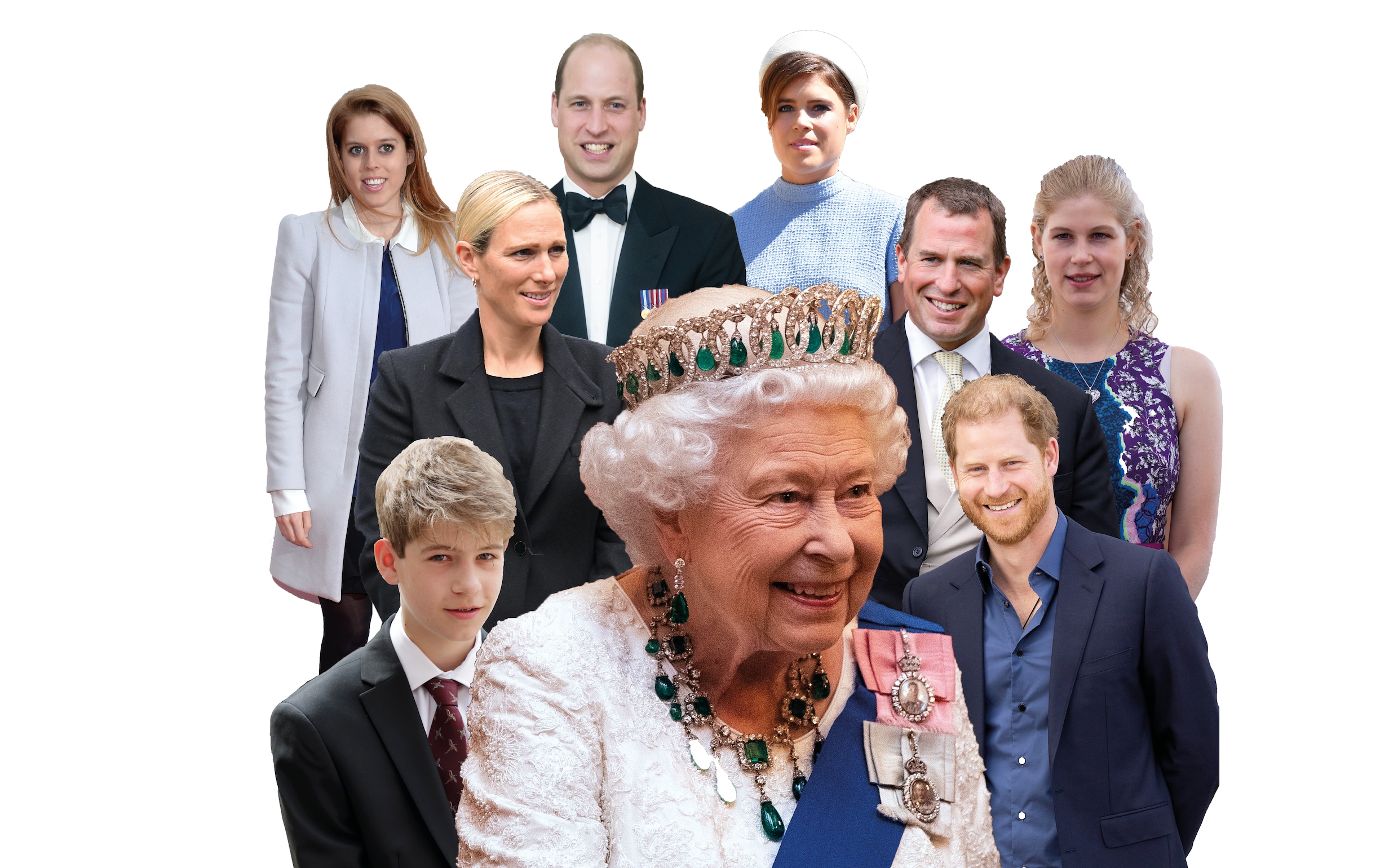 Alle kleinkinderen én achterkleinkinderen van Elizabeth