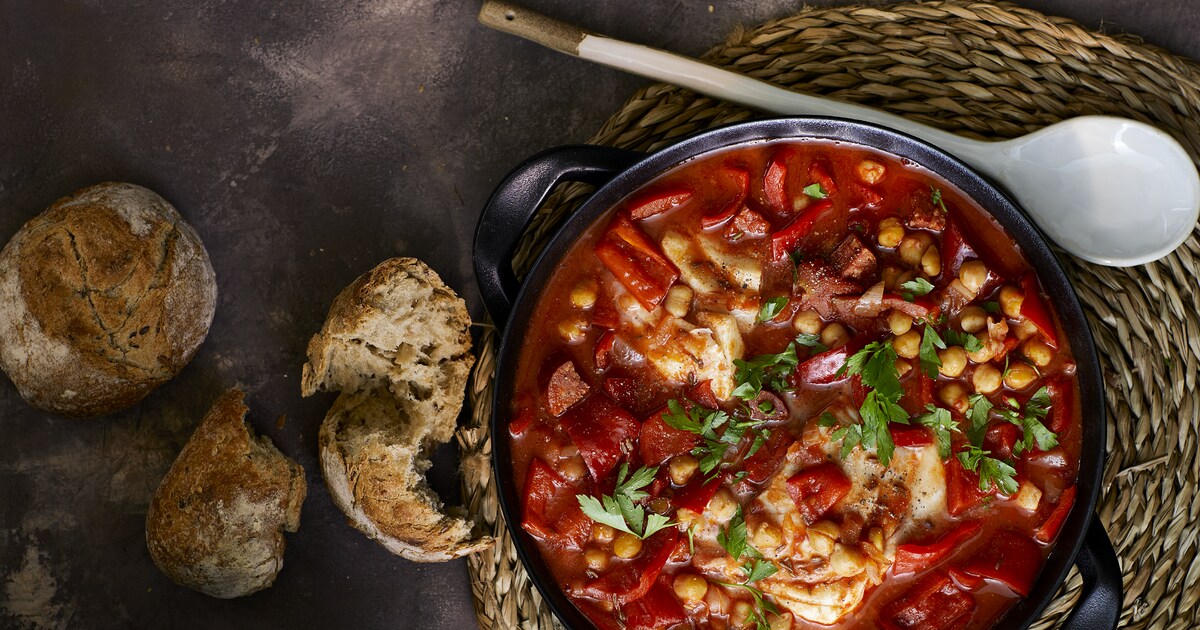 Een echte smaakbom: stoof met chorizo en kabeljauw
