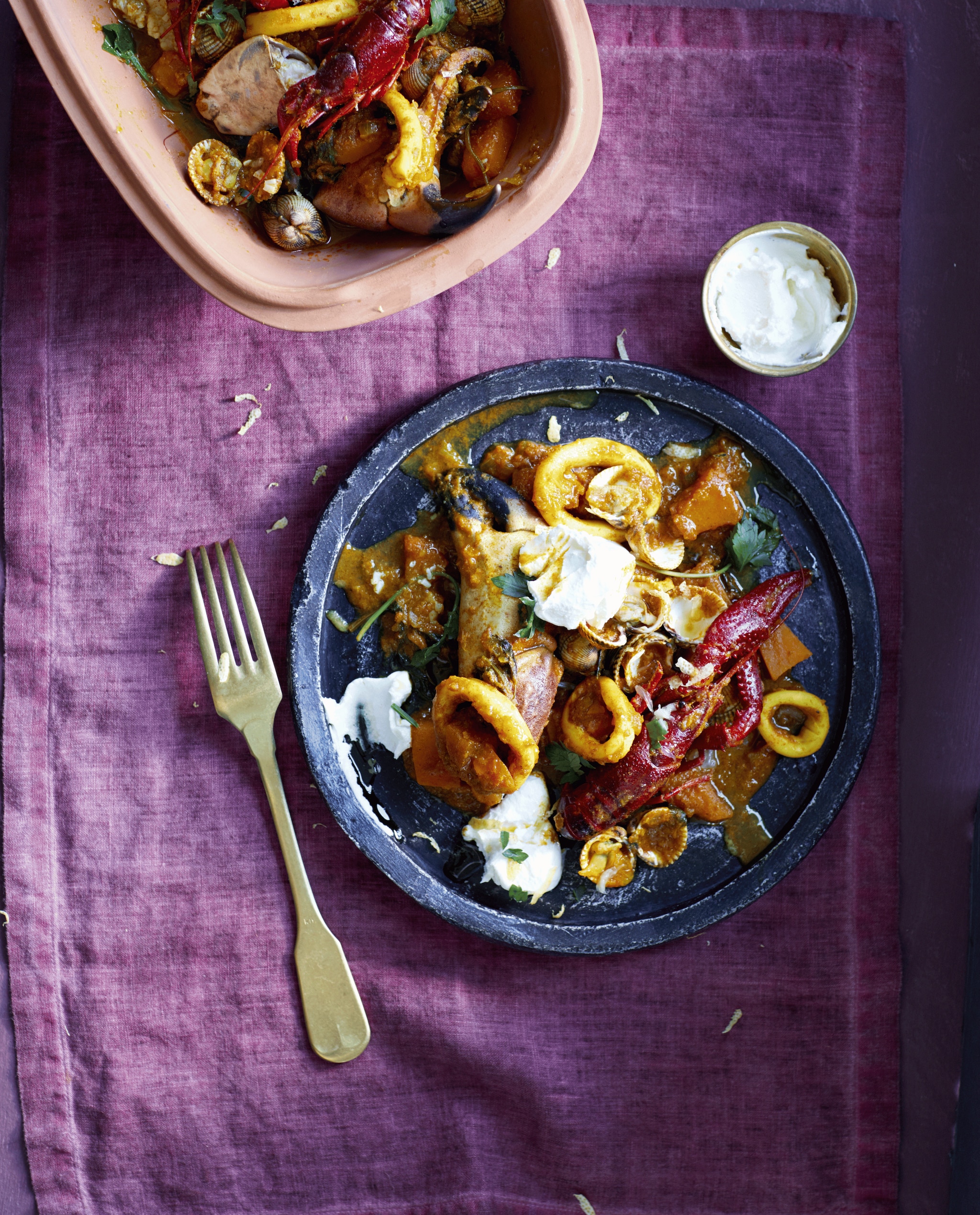 Fish stew met masala en zoete aardappel