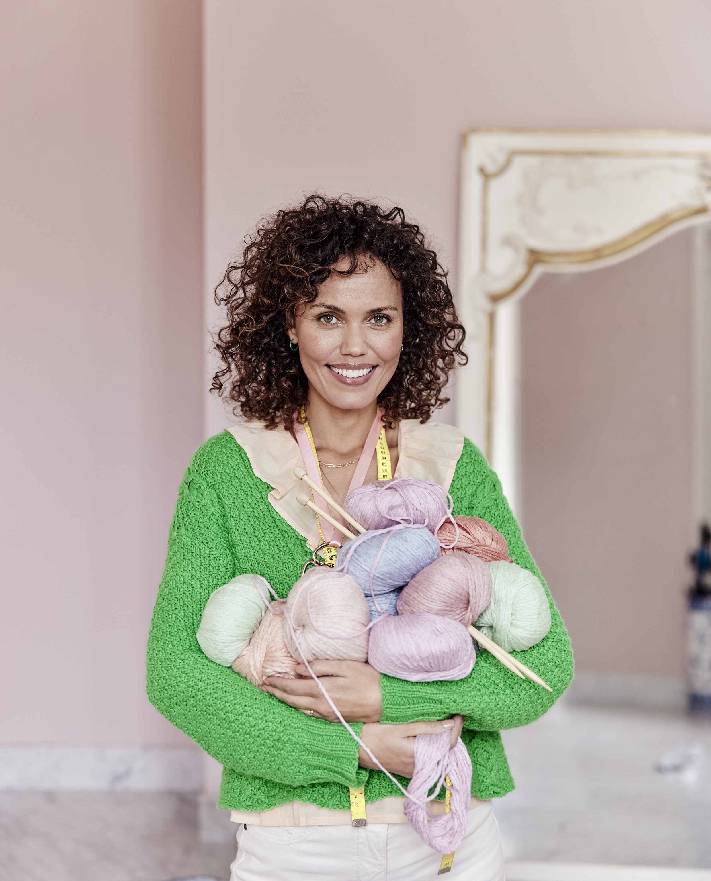 Orielle ruitjes trui - Groen